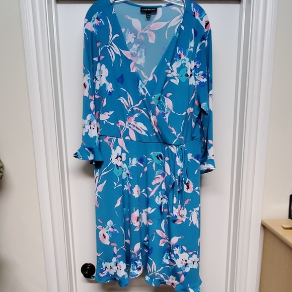 Lane Bryant Dresses & Skirts - Ruffle Faux-Wrap Fit & Flare Dress